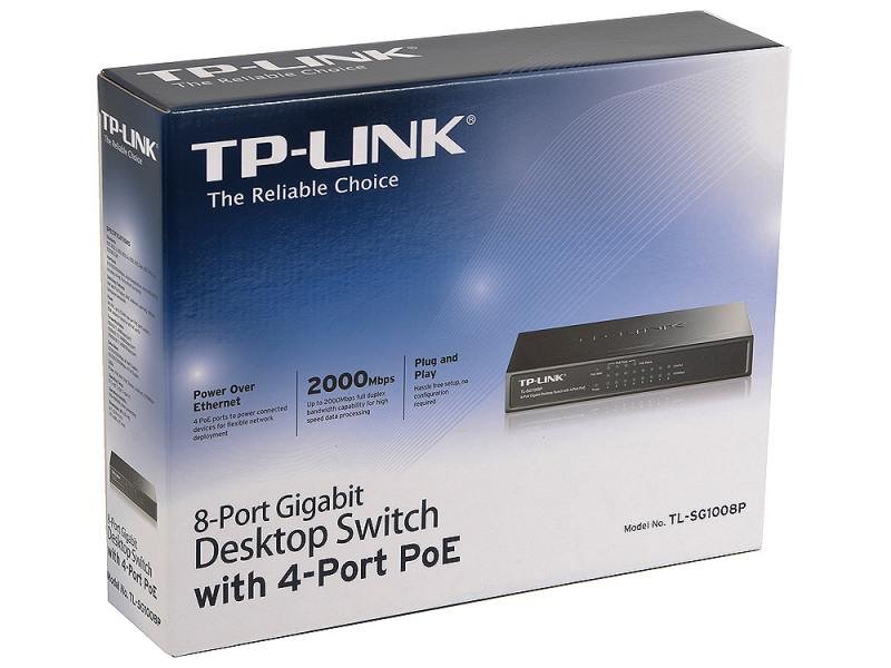TP-LINK TL-SG1008P 8-ports 10/100/1000Mbps PoE